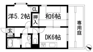 荻野MGレジデンス2【1階】の間取り