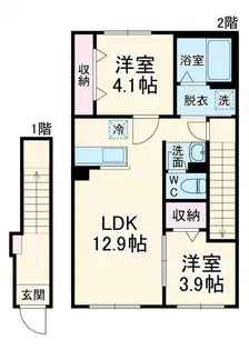 LEO GLANZ II【2階】の間取り