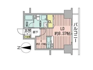 レジディア大通西【6階】の間取り
