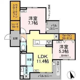 シェーンブルーメ横浜【3階】の間取り