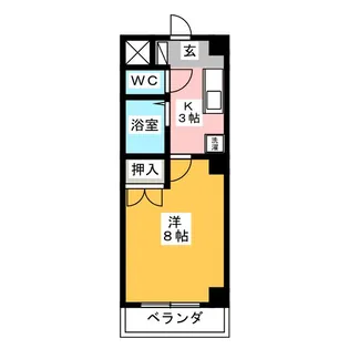 パティオ木下【6階】の間取り