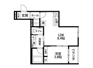 フューチャー東中野山【1階】の間取り