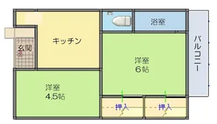 ビレッジハウス氏家 2号棟【1階】の間取り