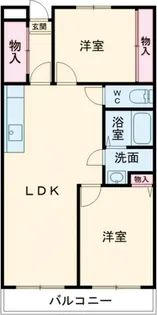 シーザーレジデンス福生【4階】の間取り
