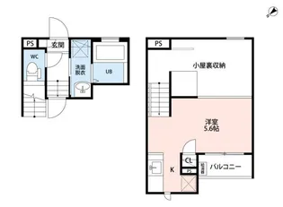 CB入間リーノ【1階】の間取り