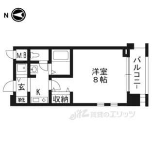 グランドパレス京都烏丸五条【4階】の間取り