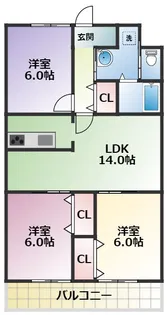 レックスマンション【3階】の間取り