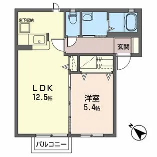 アヴニール陽光B【1階】の間取り