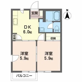K・Sマンハイム【2階】の間取り