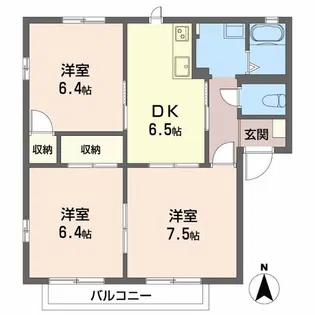 フレグランス横内【1階】の間取り