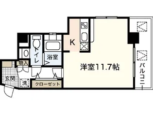ユーアイビル白島北町【5階】の間取り