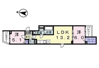 ヒカルサ北小岩【1階】の間取り