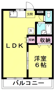 エスパシオ関口B【1階】の間取り