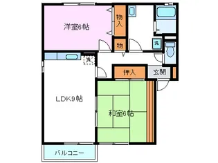グランシャリオS【2階】の間取り