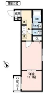 レジデンスウエスト小作【2階】の間取り