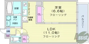 八乙女中央弐番館【1階】の間取り