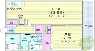 ウエストコーポ1【1階】の間取り