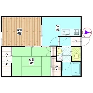 プチハイツ松清【1階】の間取り