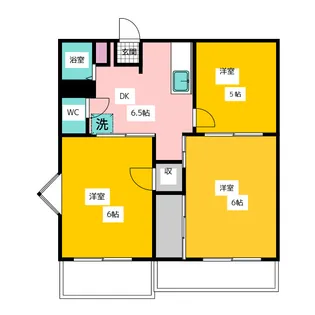 アネックスめじろ台G棟【1階】の間取り