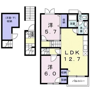 レフィナード【2階】の間取り