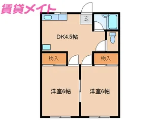 サイレンス芸濃【1階】の間取り