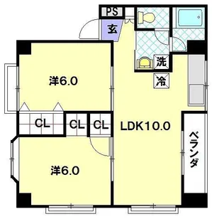 中山ビル【3階】の間取り