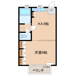 大倉ハイツ【2階】の間取り