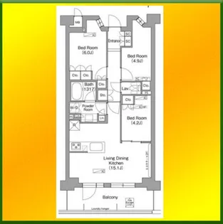 東京都東村山市富士見町1【マンション】の間取り