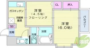 エルディムK【1階】の間取り