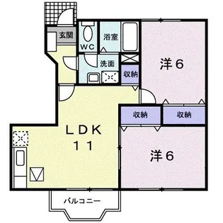 エクセールKI A【1階】の間取り