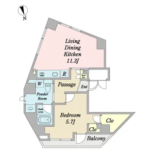 マドレーヌ駒込【6階】の間取り
