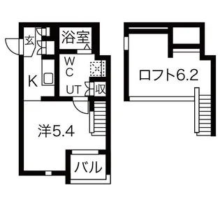 愛知県名古屋市守山区川西1【アパート】の間取り