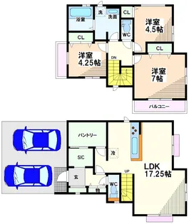 東京都府中市四谷4【一戸建】の間取り