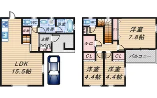 大阪府豊中市向丘1【一戸建】の間取り