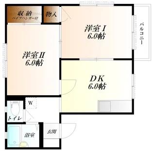 ハウスホワイトオーク 都市ガス【1階】の間取り