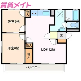 スカイヒル佃 A棟【1階】の間取り