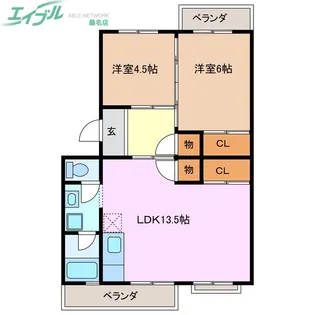 コーポダイシン【3階】の間取り