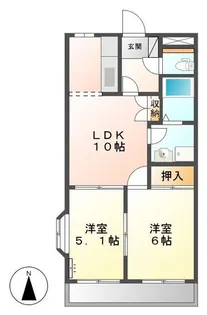 フェリシアSUZUKI【2階】の間取り