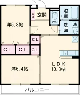 ルミエール栄【2階】の間取り