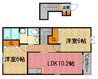 広島県三次市東酒屋町【アパート】の間取り