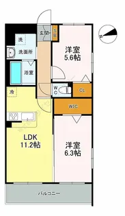 兵庫県西宮市鳴尾町1【マンション】の間取り