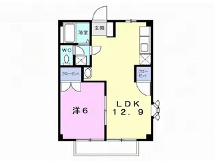 ニューシティ大平【1階】の間取り