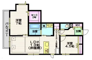 (仮称)山王3丁目メゾン【3階】の間取り