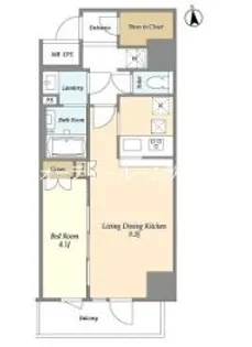 La Douceur東神田【7階】の間取り