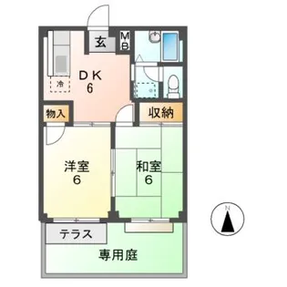 フェリスII【1階】の間取り