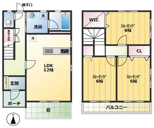 徳島県名西郡石井町藍畑字高畑【アパート】の間取り