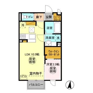 茨城県ひたちなか市大字田彦【アパート】の間取り