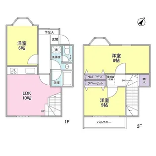 神奈川県横浜市瀬谷区二ツ橋町【一戸建】の間取り