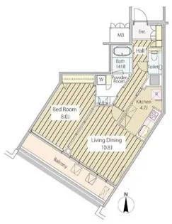 MOMENTO SHIODOME【16階】の間取り