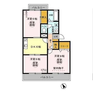 トリニシティ 弐番館【2階】の間取り